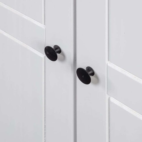  Garderobna omara bela 80x50x171,5 cm trdna borovina Panama Slike