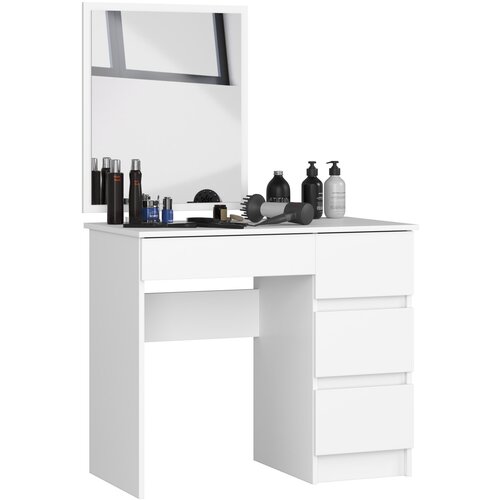 AKORD kosmetična toaletna miza s kosom T-6/SL 500x600 desno belo, (21713527) Cene