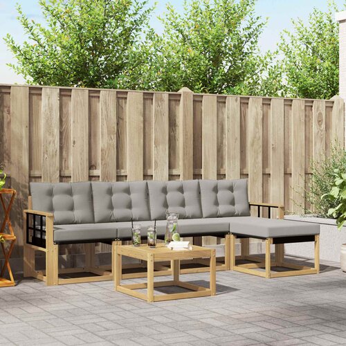  Set vanjskih sofa 6 kom. Bijela i svjetlosiva Cijene