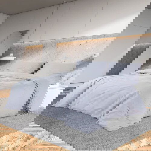 VidaXL Set posteljine za poplun sivi 200x220 cm lagana mikrovlakna Slike