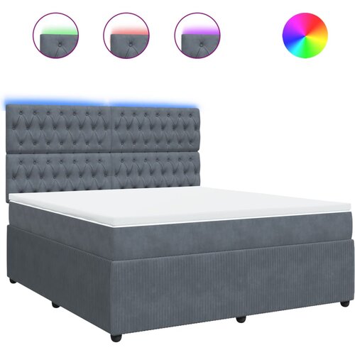 Maison Chic Box spring postelja - Vzmetna postelja z vzmetnico temno siva 180x200 cm žamet SL4564, (21902686) Cene