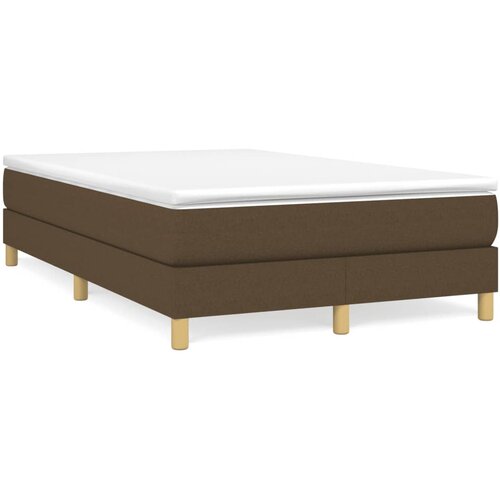  box spring s madracem tamnosmeđi 120 x 190 cm od tkanine Slike