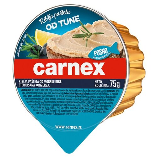 Carnex pašteta tuna, 75g Cene