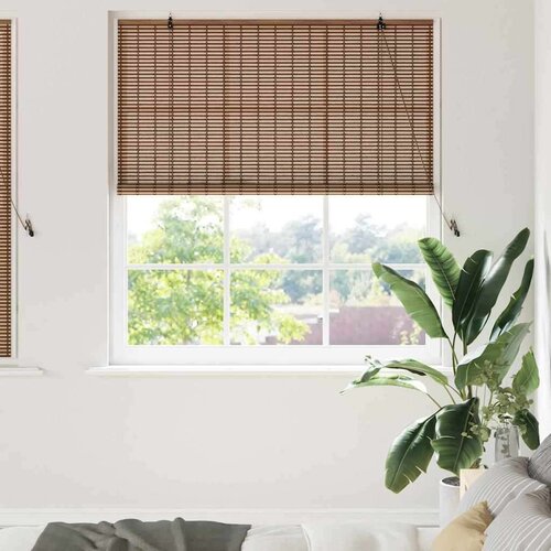 VidaXL Zavjese i sjenila sa zavjesama Smeđa 140 x 160 cm bambus Slike