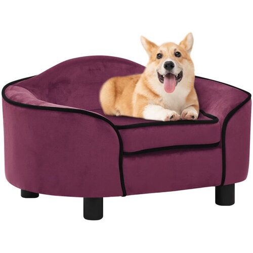 vidaXL Pasji kavč bordo 67x47x36 cm pli&scaron; Cene