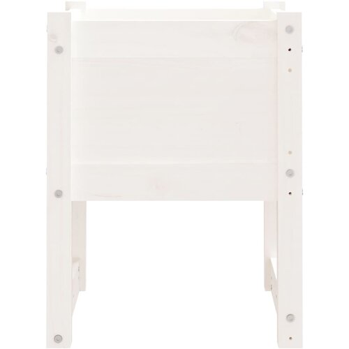  Sadilice 2 kom bijele 40 x 40 x 52,5 cm od masivne borovine Slike