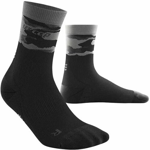 Cep Dámské kompresní ponožky Camocloud Mid Cut Black/Grey Slike