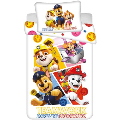 Jerry Fabrics Bombažna otro&amp;scaron;ka posteljnina za otro&amp;scaron;ko posteljico 100x135 cm Paw Patrol &amp;ndash; Slike