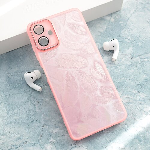  Maska za Samsung A06/ A065F Glitter Feather roze Cene