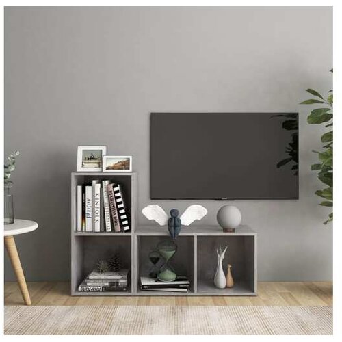  TV omarice 2 kosa betonsko sive 72x35x36,5 cm iverna plo&scaron;ča Cene