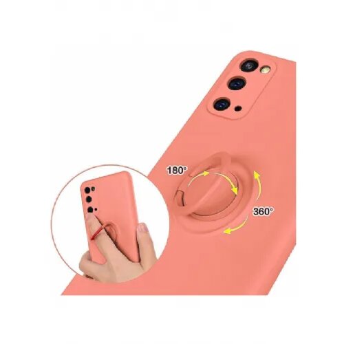 Onasi Silikonski ovitek Liquid Ring za Samsung Galaxy A73 5G - roza Slike