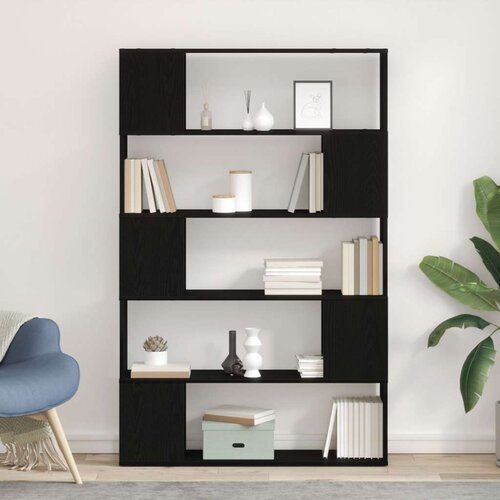  Polica za knjige Crna Hrast 100x24x155 cm Cijene