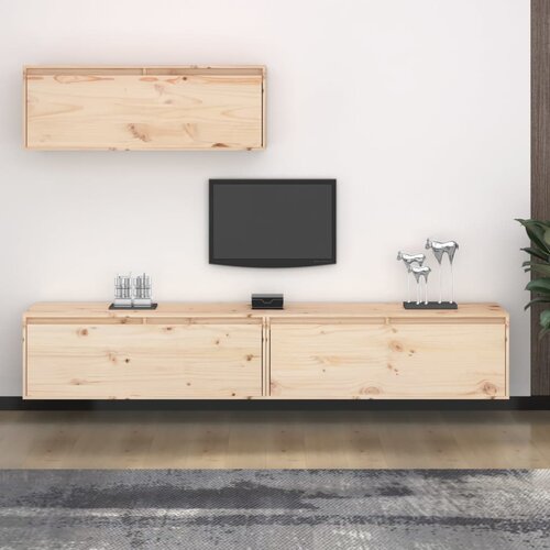 The Living Store TV omarica 3 kosi trdna borovina - TV Omarica, (21376513) Cene