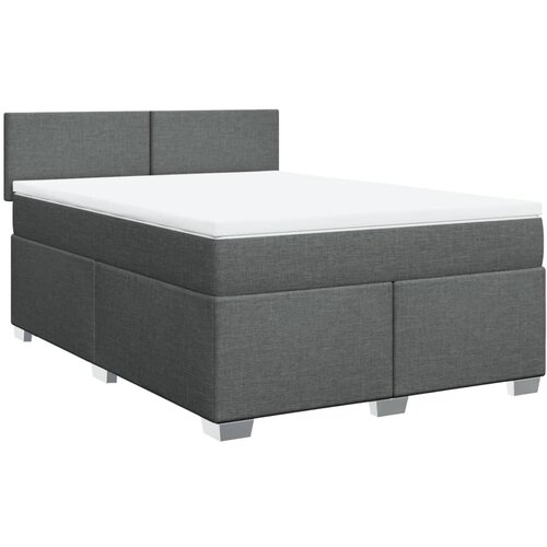 Maison Chic Box spring posteljni - Vzmetna postelja z vzmetnico temno siv 140x190 cm blago SL18064, (21894622) Cene