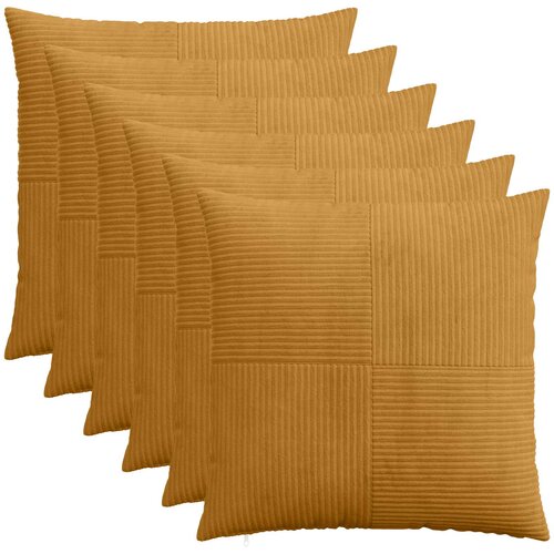  Presvlaka za jastuk 6 pcs ALMELO Žuta 60 x 60 cm Kord Cene