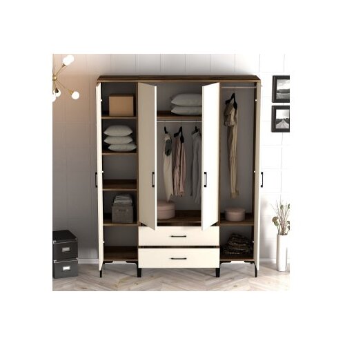 Hanah home Ormar Kumsal RTR Walnut Cream Cene