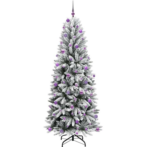 VidaXL Umjetno božićno drvce s stalakom Bijelo 93 x 93 x 240 cm Slike