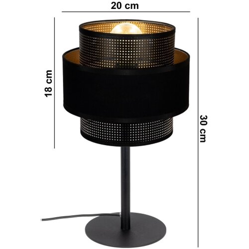  Stona lampa NESS 1xE27/60W/230V crna Slike