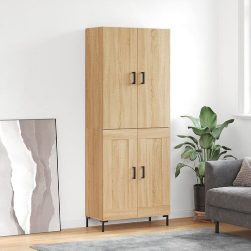 VidaXL Visoka komoda hrasta sonome 69 5x34x180cm od konstruiranog drva Slike