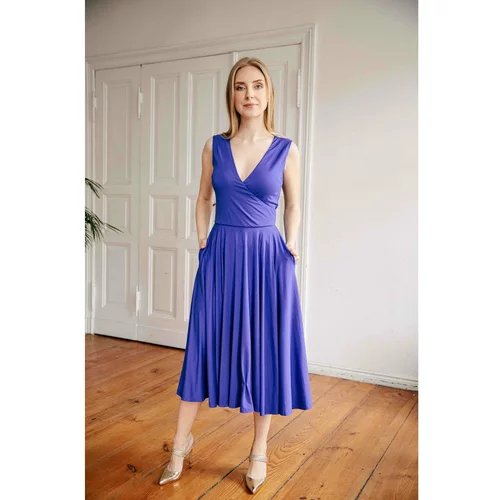By Your Side Woman's Dress Amaryllis Cobalt
