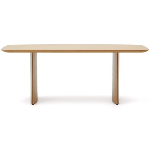 Kave Home Jedilna miza v hrastovem dekorju v naravni barvi 100x200 cm Litto &amp;ndash; Slike