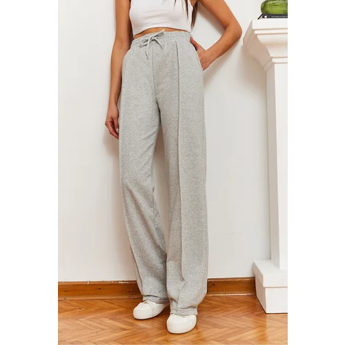 Bianco Lucci Women's Wide Leg Casual Sweatpants 2396