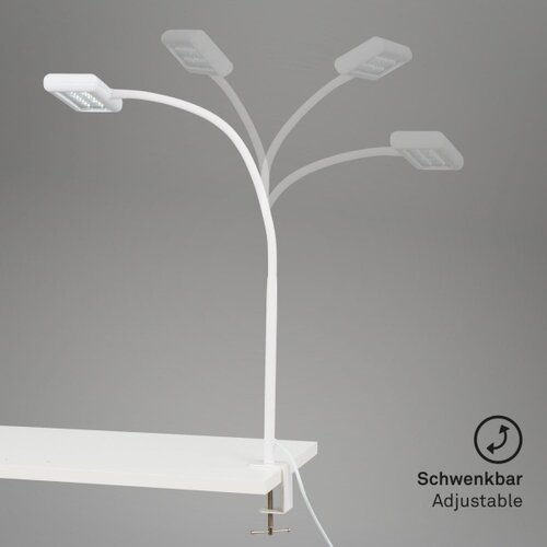 BRILO LED fleksibilna stona lampa sa klipsom TRASNA LED/7,5W/230V bela Slike