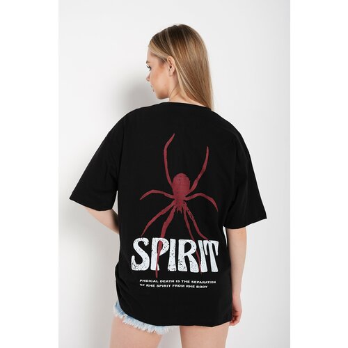 Know Women's Black Spirit Printed T-shirt Cene