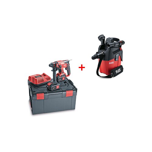 Flex aku set - bušilica + usisivač + punjač + 2x baterija + kofer l-boxx® M35539 Cene