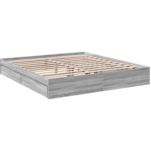 VidaXL Okvir za krevet s ladicama boja hrasta 180x200 cm Slike