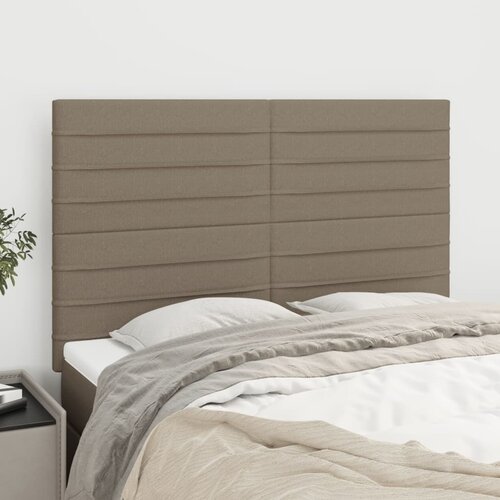 vidaXL Posteljno vzglavje 4 kosa taupe 72x5x78/88 cm blago Cene
