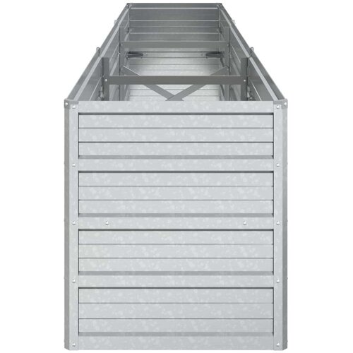 VidaXL Povi&amp;scaron;ena vrtna gredica 240 x 40 x 45 cm pocinčani čelik srebrna Slike