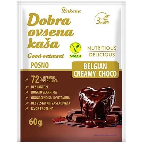 Dobra ovsena kasa DOBRA ovsena ka&scaron;a belgian creamy choco 60g Cene