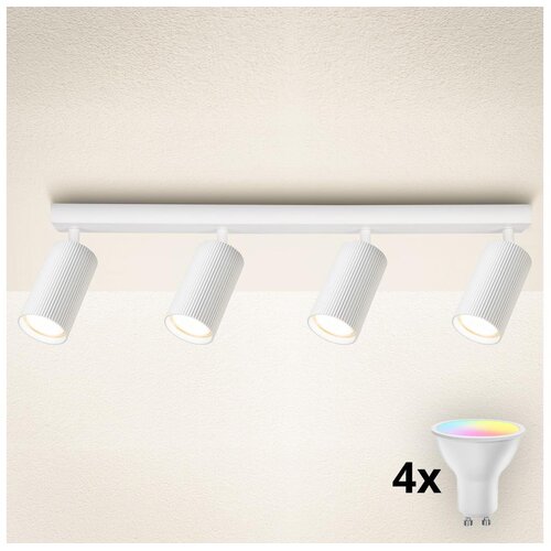  Brilagi - LED RGBW prigu&scaron;iva spot svetiljka SELE MODERN 4xGU10/6W/230V bela Cene