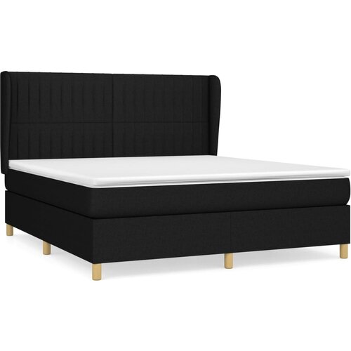 Maison Chic Box spring postelja - Vzmetna postelja z vzmetnico črna 180x200 cm blago SL8112, (21886618) Slike