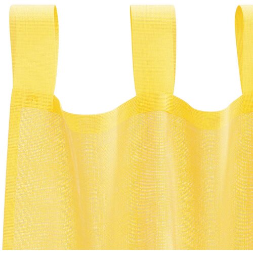 Voile zavjese s petljama 2 kom žute 140x260 cm Slike