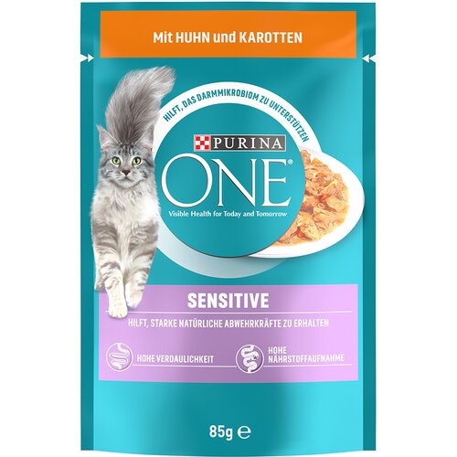 Purina ONE Sensitive - Varčno pakiranje: Pi&scaron;čanec & korenje (52 x 85 g) Cijene