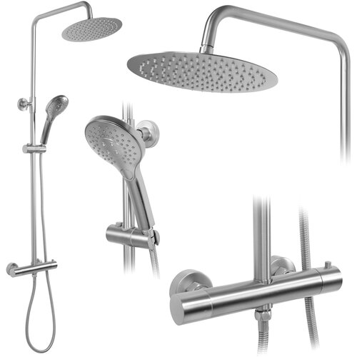 Rea Komplet za prhanje s termostatom VINCENT INOX Brushed Nickel Cene