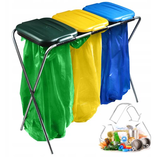 KADAX Stoječi okvir za 3 x 120L vrečke za sortiranje odpadkov, barve, (5000362457) Slike