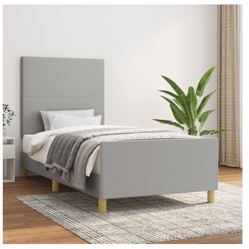  Okvir Za krevet s uzglavljem svjetlosivi 100x200 cm od tkanine Cijene