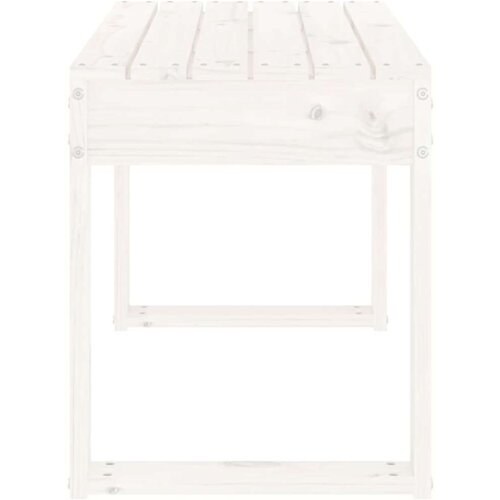 vidaXL Vrtna klupa bijela 80 x 38 x 45 cm od masivne borovine Cene