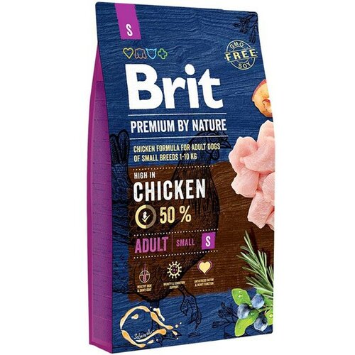 BRIT Premium by Nature dog adult small chicken 3KG Slike