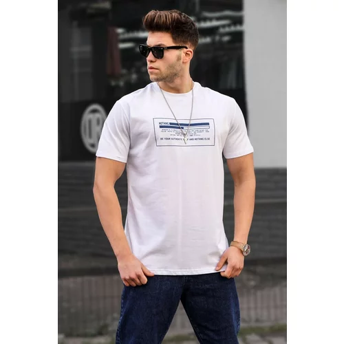 Madmext Men's White T-Shirt 5389