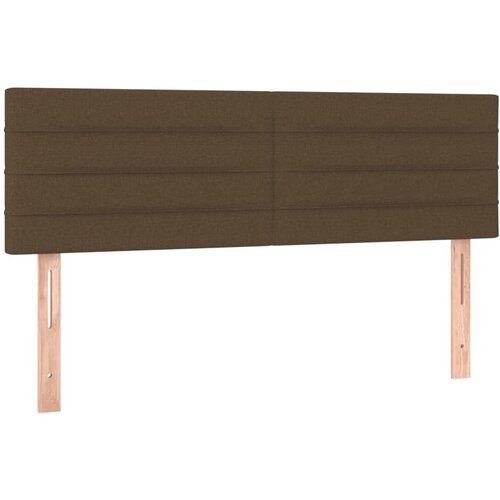VidaXL Posteljno vzglavje 2 kosa temno rjavo 72x5x78/88 cm blago, (20739589) Slike