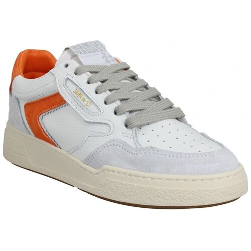 Semerdjian Modne superge Malica Cuir Velours Femme Blanc Orange Bela Slike
