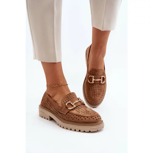 Kesi Women's openwork loafers with Camel Talesse décor