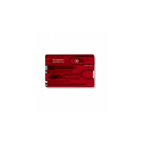 Victorinox SwissCard Red Transparent