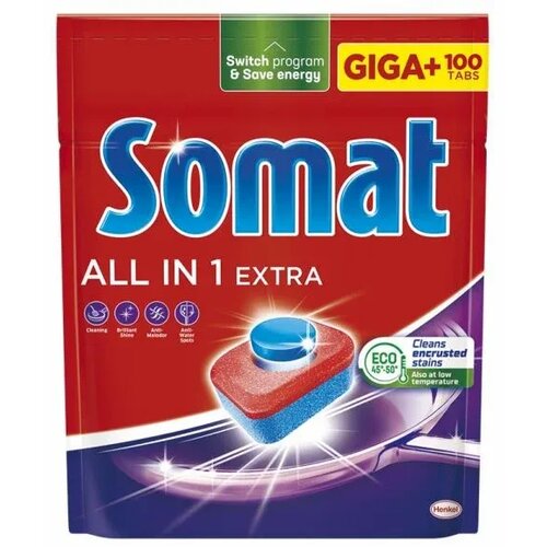Somat tablete za mašinsko pranje posuđa All in One Extra 100kom Cene