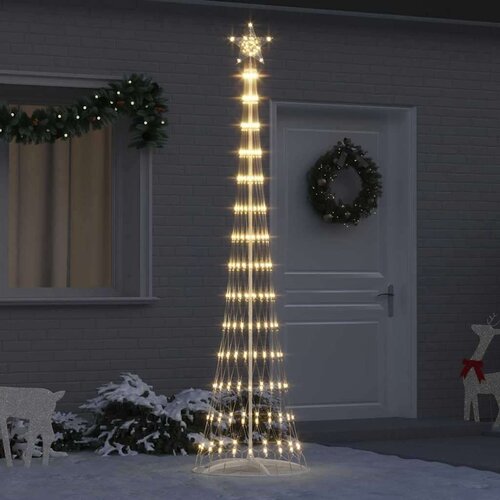 vidaXL LED božično drevesce Toplo bela 138.5 x 138.5 x 399 cm Kovina Cene