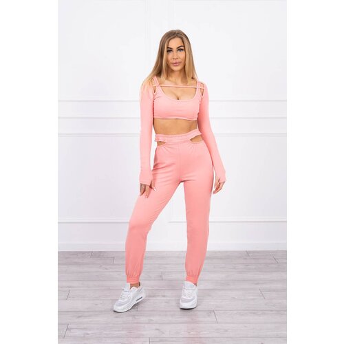 Kesi Set with apricot blouse top Slike
